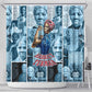 Harriet Tubman Shower Curtain Newspaper Collage Design We Out Quote Strong Woman Tribute Underground Railroad Legacy - African Pride