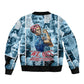 Harriet Tubman Sleeve Zip Bomber Jacket Newspaper Collage Design We Out Quote Strong Woman Tribute Underground Railroad Legacy - African Pride