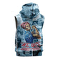 Harriet Tubman Sleeveless Hoodie Newspaper Collage Design We Out Quote Strong Woman Tribute Underground Railroad Legacy - African Pride