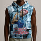 Harriet Tubman Sleeveless Hoodie Newspaper Collage Design We Out Quote Strong Woman Tribute Underground Railroad Legacy - African Pride
