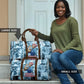 Harriet Tubman Travel Bag Newspaper Collage Design We Out Quote Strong Woman Tribute Underground Railroad Legacy - African Pride