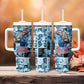 Harriet Tubman Tumbler With Handle Newspaper Collage Design We Out Quote Strong Woman Tribute Underground Railroad Legacy - African Pride