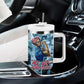 Harriet Tubman Tumbler With Handle Newspaper Collage Design We Out Quote Strong Woman Tribute Underground Railroad Legacy - African Pride