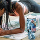 Harriet Tubman Tumbler With Handle Newspaper Collage Design We Out Quote Strong Woman Tribute Underground Railroad Legacy - African Pride