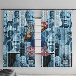 Harriet Tubman Window Curtain Newspaper Collage Design We Out Quote Strong Woman Tribute Underground Railroad Legacy - African Pride