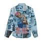 Harriet Tubman Women Casual Shirt Newspaper Collage Design We Out Quote Strong Woman Tribute Underground Railroad Legacy - African Pride