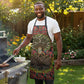 Black Heritage Tree Apron African Root Black History Kente Pattern