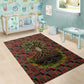 Black Heritage Tree Area Rug African Root Black History Kente Pattern