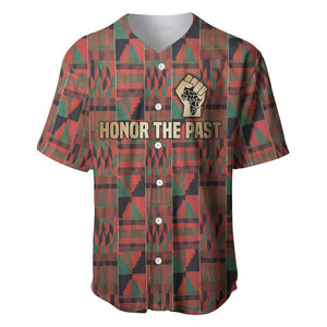 Black Heritage Tree Baseball Jersey African Root Black History Kente Pattern