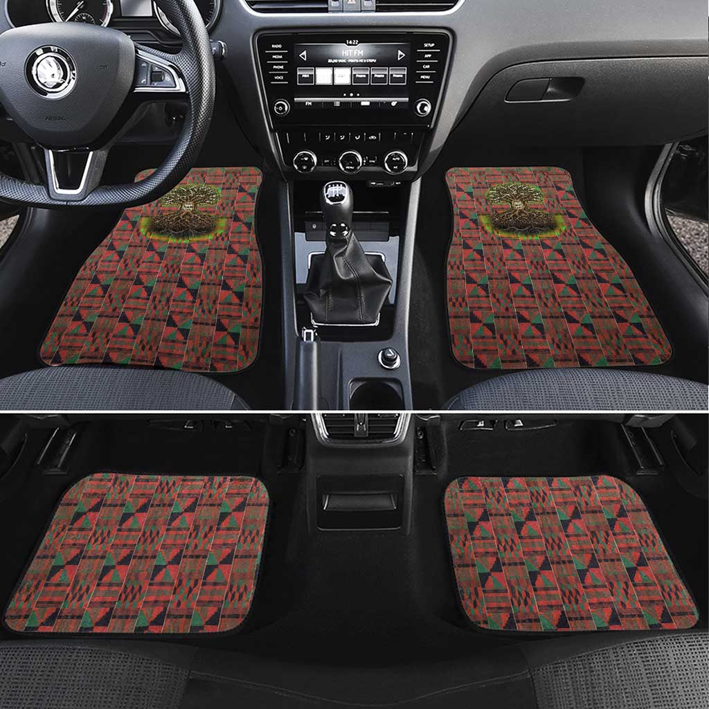 Black Heritage Tree Car Mats African Root Black History Kente Pattern ...