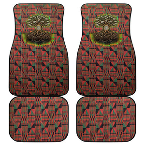 Black Heritage Tree Car Mats African Root Black History Kente Pattern