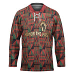 Black Heritage Tree Hockey Jersey African Root Black History Kente Pattern