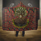 Black Heritage Tree Hooded Blanket African Root Black History Kente Pattern