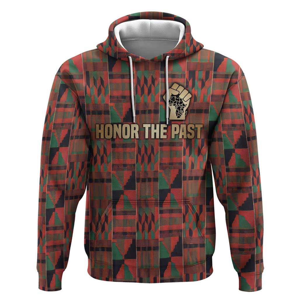 Black Heritage Tree Hoodie African Root Black History Kente Pattern