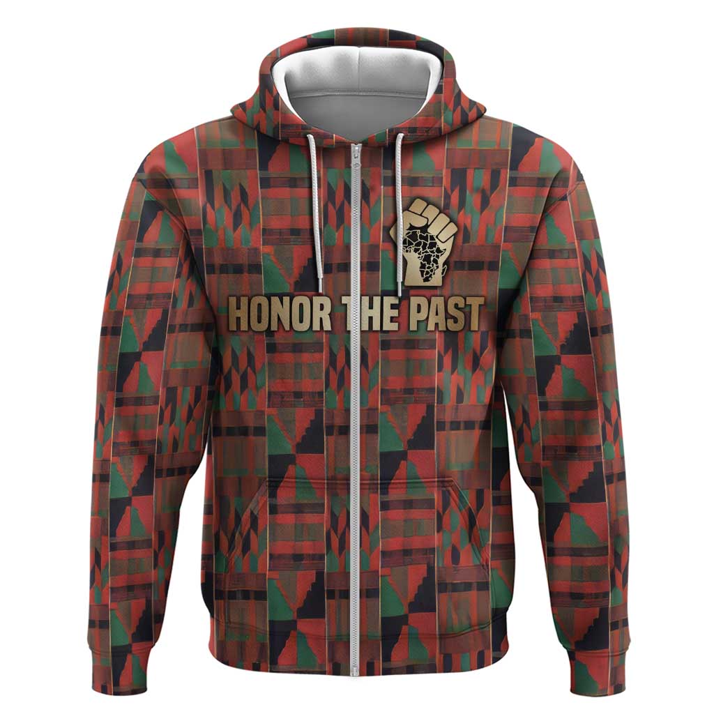 Black Heritage Tree Hoodie African Root Black History Kente Pattern