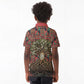 Black Heritage Tree Kid Polo Shirt African Root Black History Kente Pattern