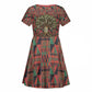 Black Heritage Tree Kid Short Sleeve Dress African Root Black History Kente Pattern