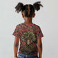 Black Heritage Tree Kid T shirt African Root Black History Kente Pattern