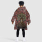Black Heritage Tree Kid Wearable Blanket Hoodie African Root Black History Kente Pattern