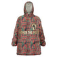 Black Heritage Tree Kid Wearable Blanket Hoodie African Root Black History Kente Pattern