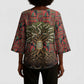 Black Heritage Tree Kimono Sleeve Blouse African Root Black History Kente Pattern
