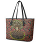 Black Heritage Tree Leather Tote Bag African Root Black History Kente Pattern