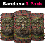 Black Heritage Tree Neck Gaiter African Root Black History Kente Pattern