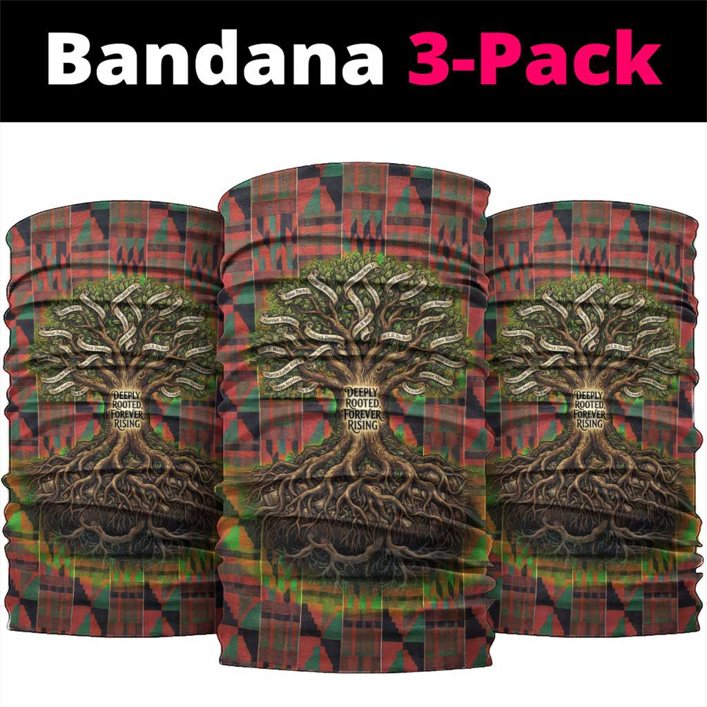 Black Heritage Tree Neck Gaiter African Root Black History Kente Pattern