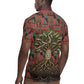 Black Heritage Tree Rugby Jersey African Root Black History Kente Pattern