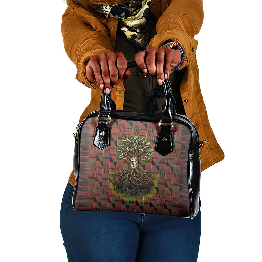 Black Heritage Tree Shoulder Handbag African Root Black History Kente ...