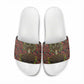 Black Heritage Tree Slide Sandals African Root Black History Kente Pattern