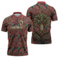 Black Heritage Tree Zipper Polo Shirt African Root Black History Kente Pattern