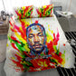MLK Black Excellence Bedding Set Martin Luther King Jr Colorful Abstract Watercolor