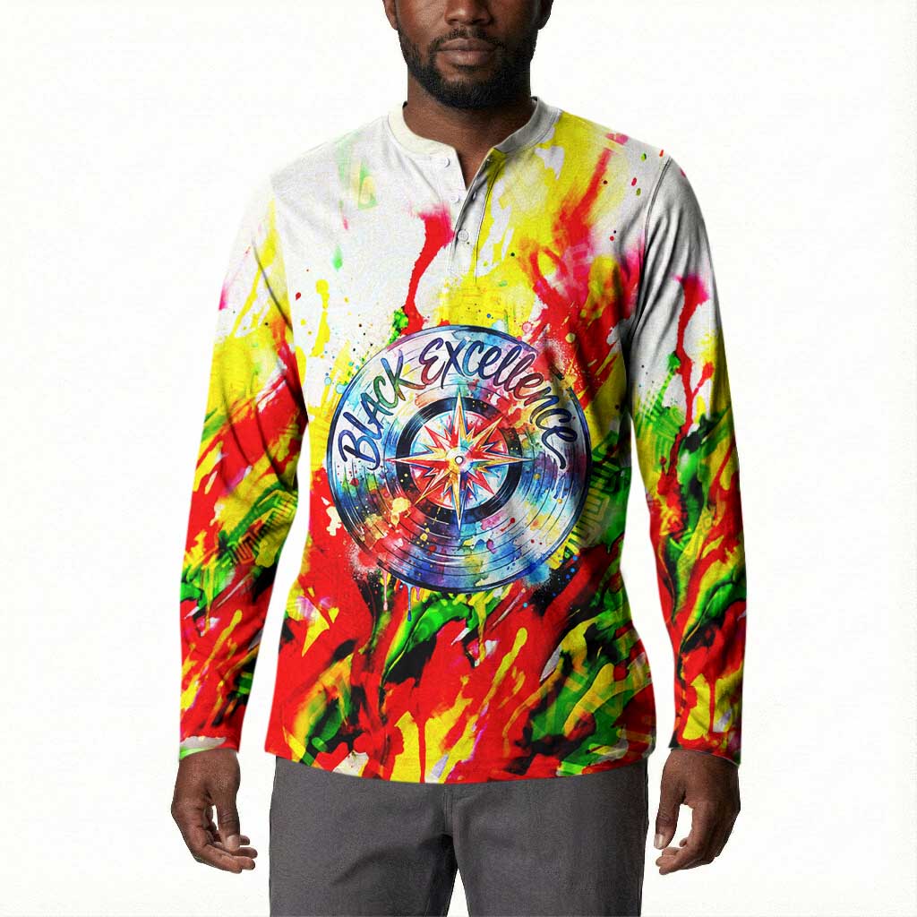 MLK Black Excellence Button Sweatshirt Martin Luther King Jr Colorful Abstract Watercolor