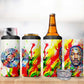 MLK Black Excellence 4 in 1 Can Cooler Tumbler Martin Luther King Jr Colorful Abstract Watercolor
