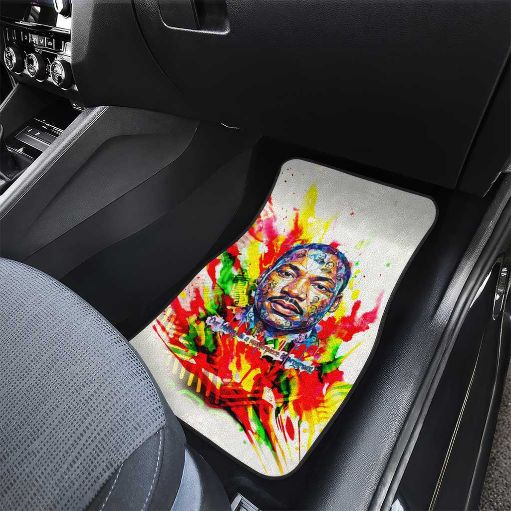 MLK Black Excellence Car Mats Martin Luther King Jr Colorful Abstract Watercolor