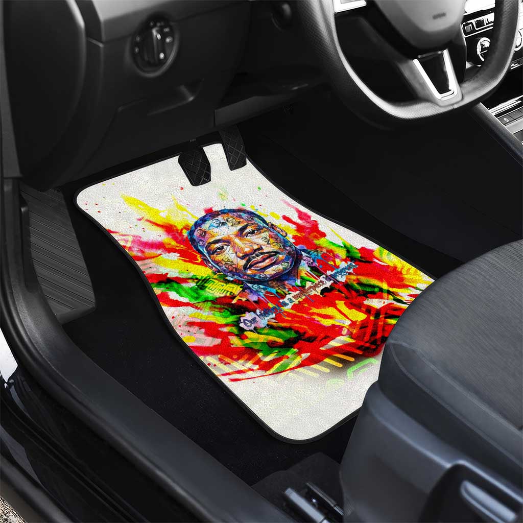 MLK Black Excellence Car Mats Martin Luther King Jr Colorful Abstract Watercolor