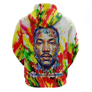 MLK Black Excellence Hoodie Martin Luther King Jr Colorful Abstract Watercolor