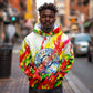 MLK Black Excellence Hoodie Martin Luther King Jr Colorful Abstract Watercolor