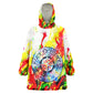 MLK Black Excellence Kid Wearable Blanket Hoodie Martin Luther King Jr Colorful Abstract Watercolor