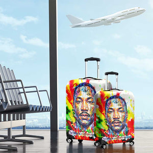 MLK Black Excellence Luggage Cover Martin Luther King Jr Colorful Abstract Watercolor