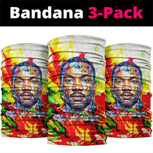 MLK Black Excellence Neck Gaiter Martin Luther King Jr Colorful Abstract Watercolor