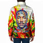 MLK Black Excellence Padded Jacket Martin Luther King Jr Colorful Abstract Watercolor