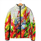 MLK Black Excellence Padded Jacket Martin Luther King Jr Colorful Abstract Watercolor
