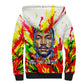 MLK Black Excellence Sherpa Hoodie Martin Luther King Jr Colorful Abstract Watercolor