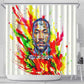 MLK Black Excellence Shower Curtain Martin Luther King Jr Colorful Abstract Watercolor