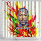 MLK Black Excellence Shower Curtain Martin Luther King Jr Colorful Abstract Watercolor