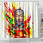 MLK Black Excellence Shower Curtain Martin Luther King Jr Colorful Abstract Watercolor