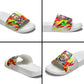 MLK Black Excellence Slide Sandals Martin Luther King Jr Colorful Abstract Watercolor