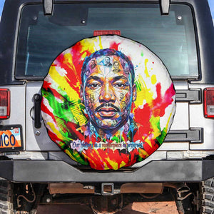 MLK Black Excellence Spare Tire Cover Martin Luther King Jr Colorful Abstract Watercolor